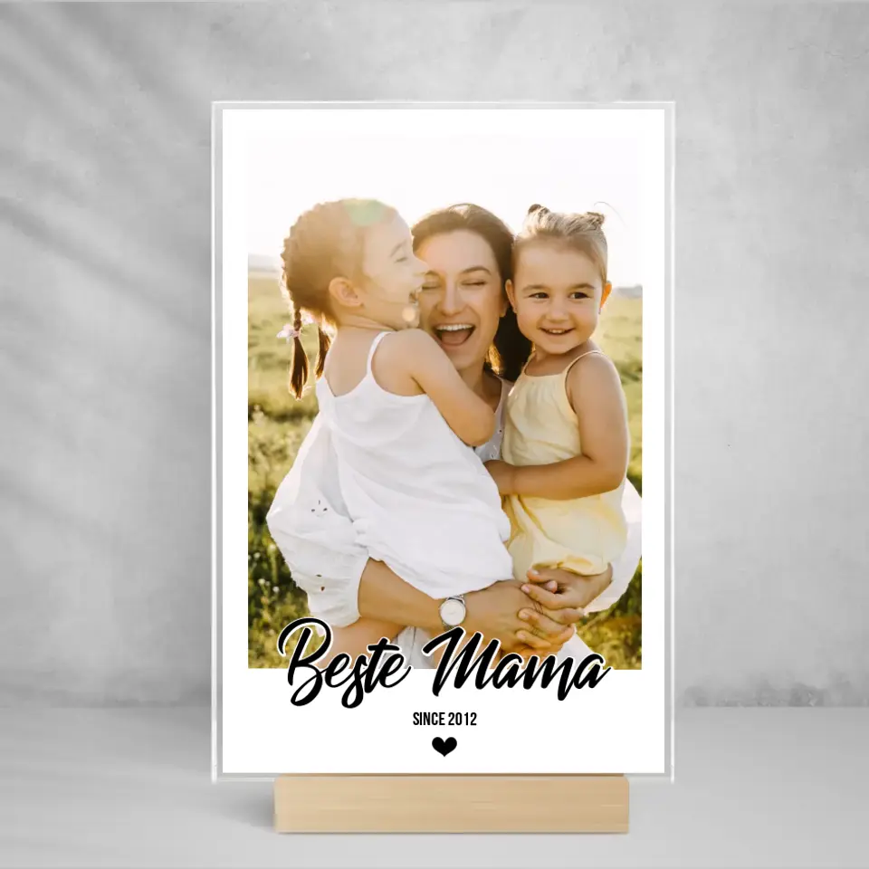 Mama - Fotoaufsteller aus Glas