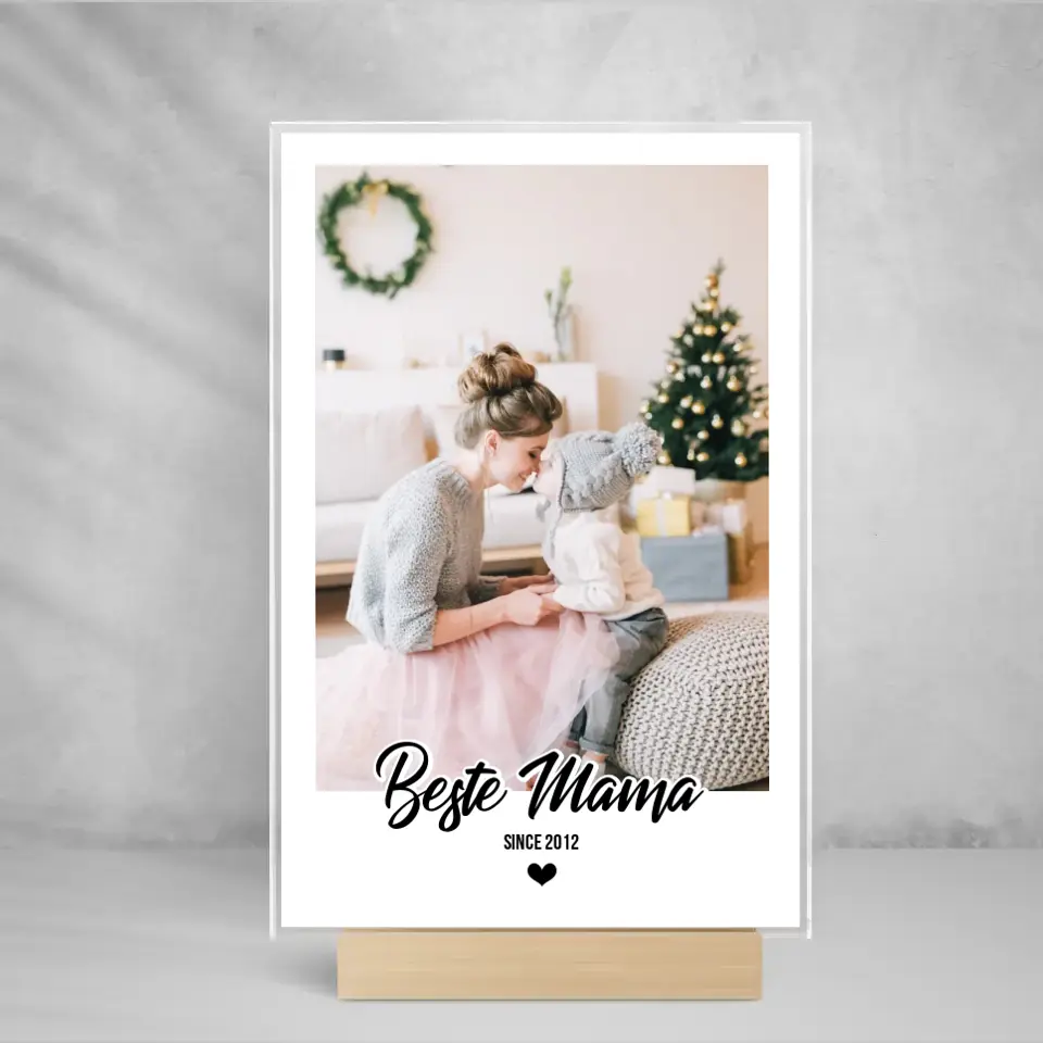 Mama - Fotoaufsteller aus Glas