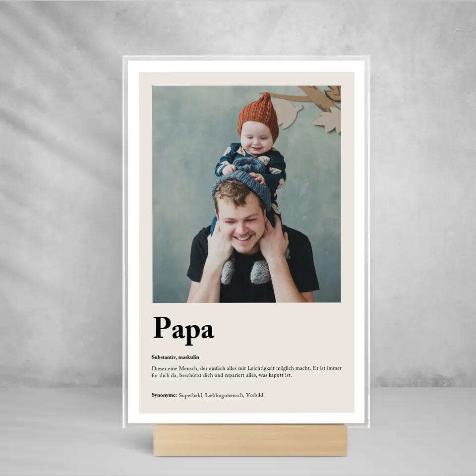 Acryl Cover " Definition Papa "