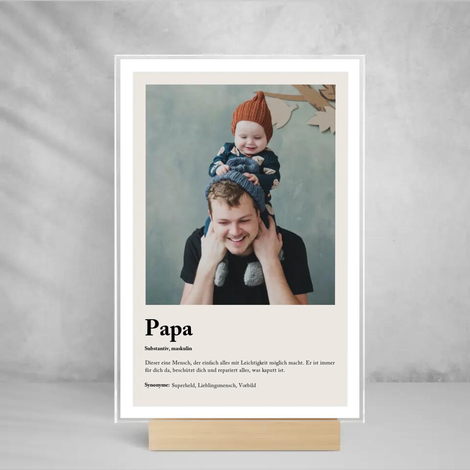 Acryl Cover " Definition Papa "