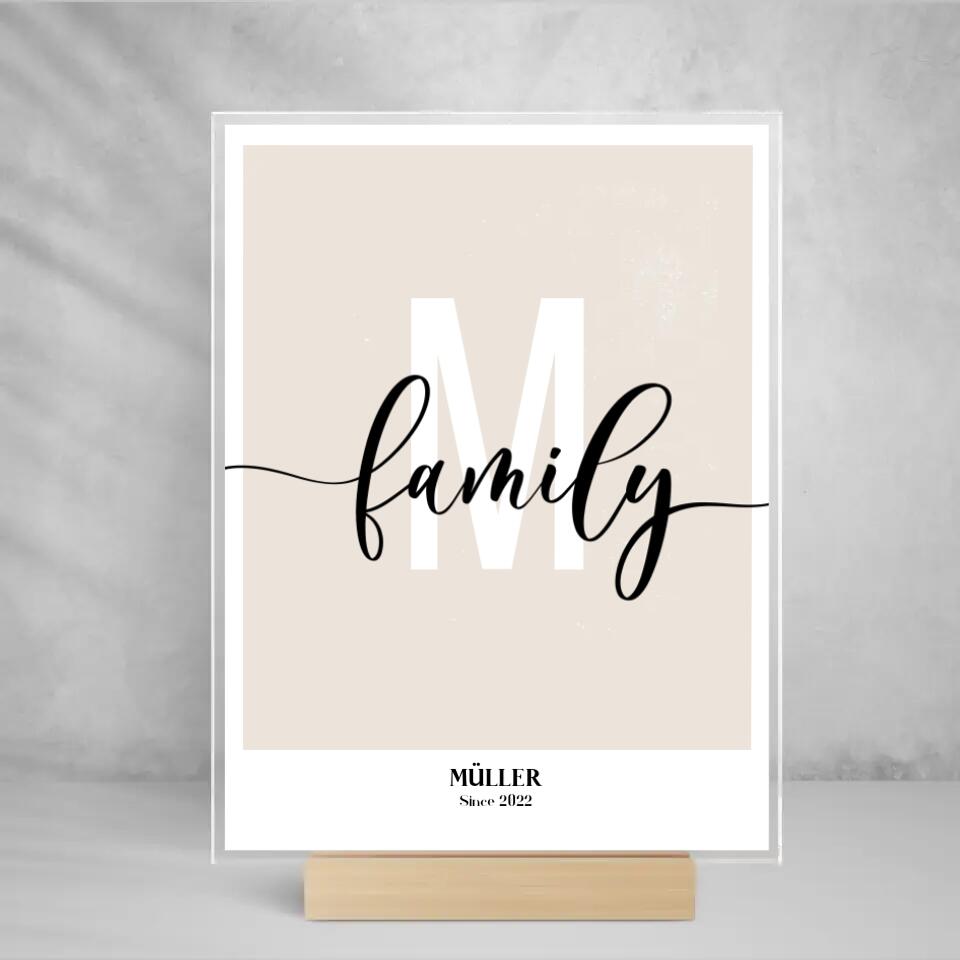 Acryl Cover " Family "