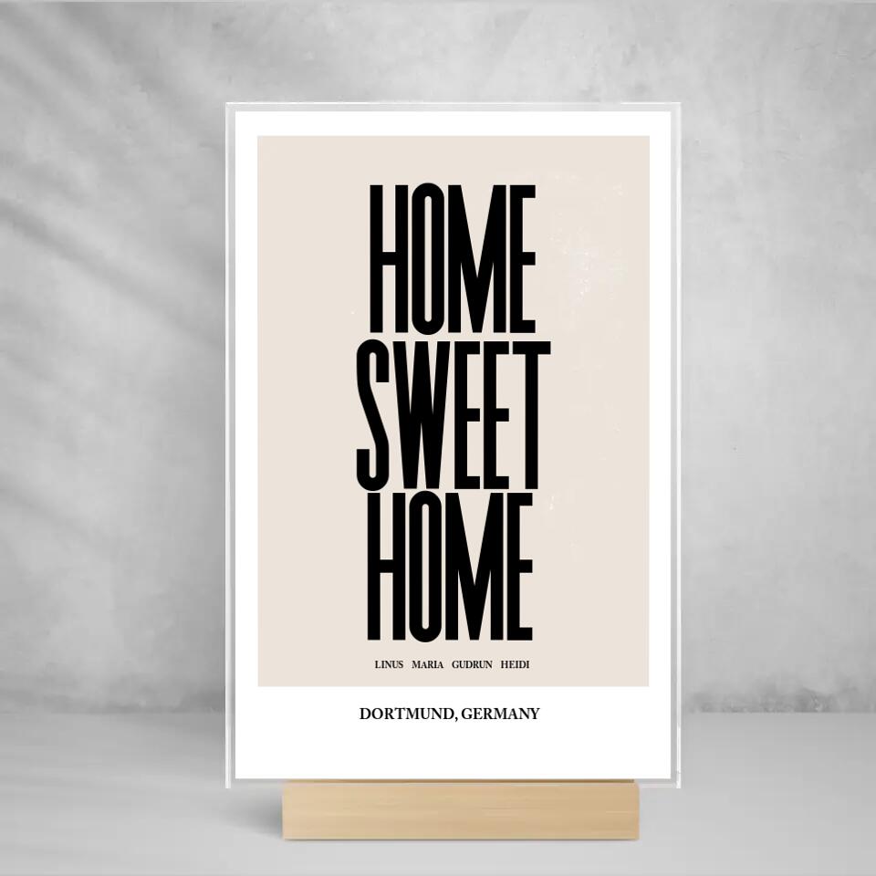 Acryl Cover " Home Sweet Home "