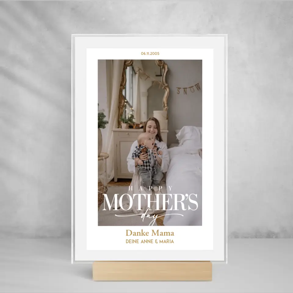 Mama - Fotoaufsteller aus Glas