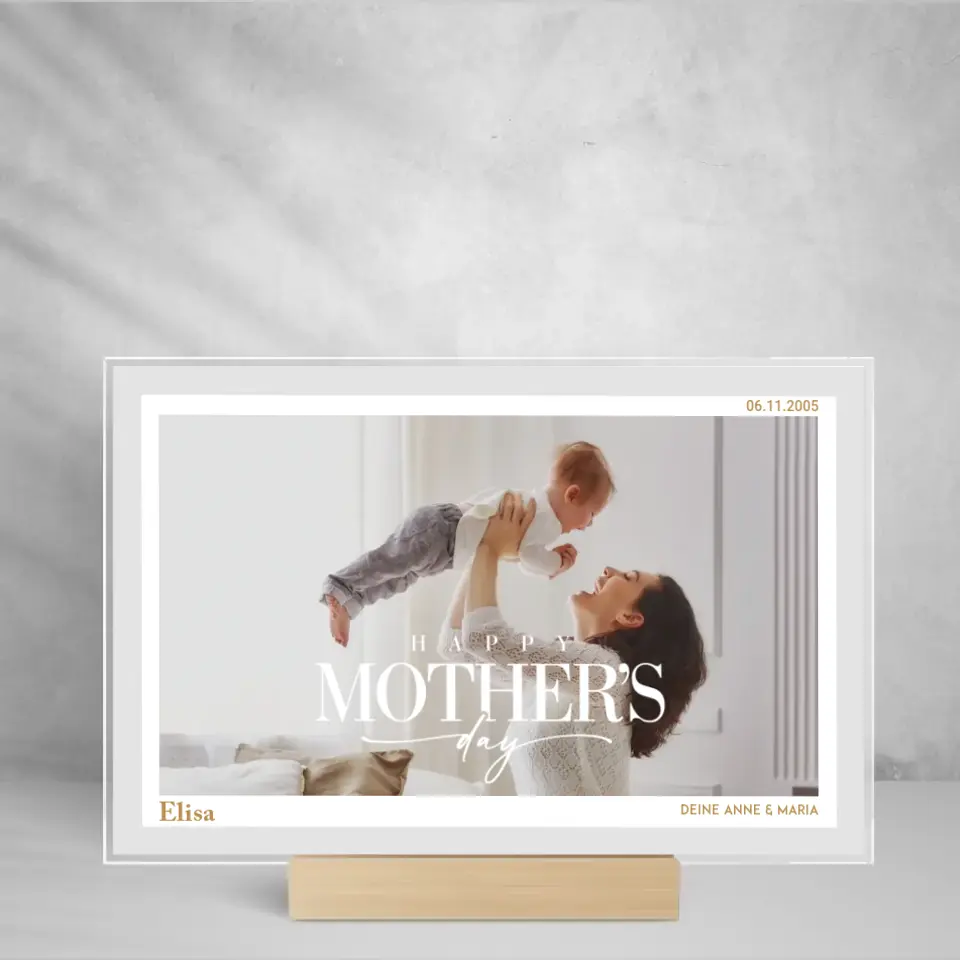 Mama - Fotoaufsteller aus Glas