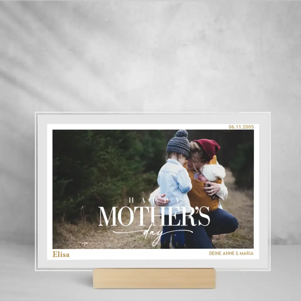 Mama - Fotoaufsteller aus Glas