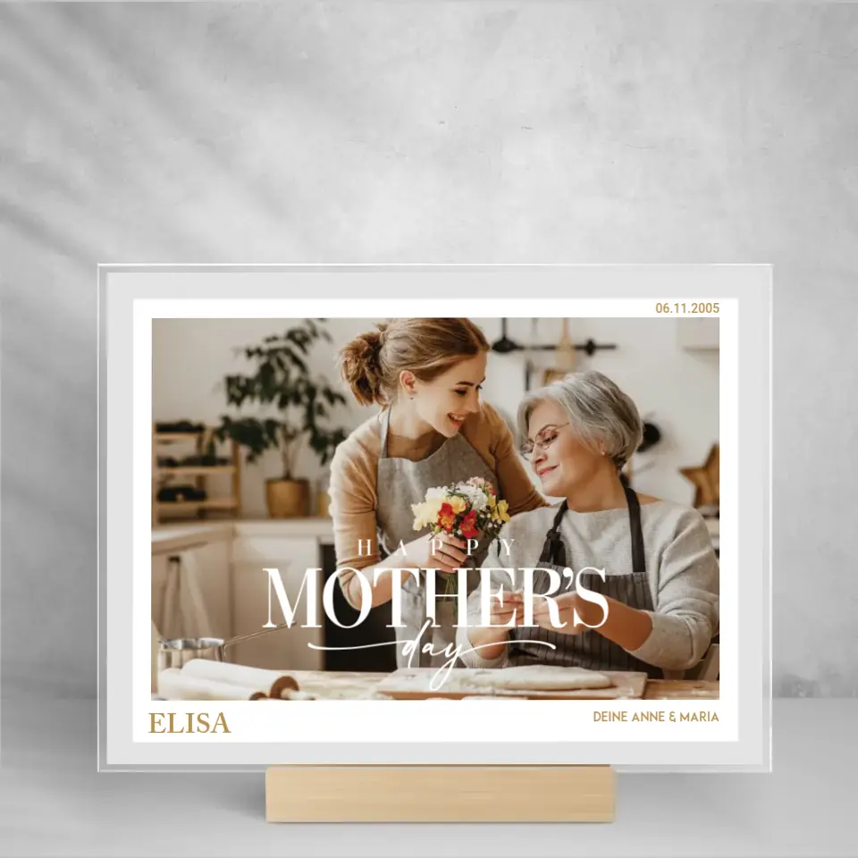 Mama - Fotoaufsteller aus Glas