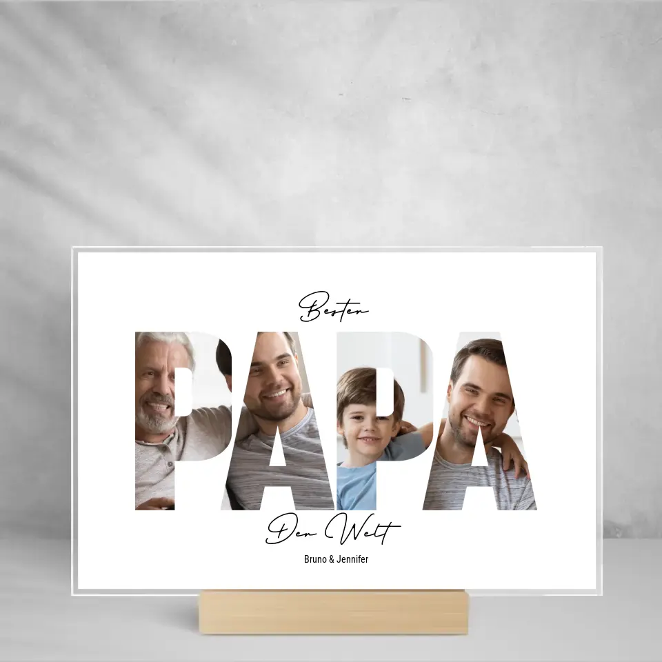 PAPA - Fotoaufsteller aus Glas