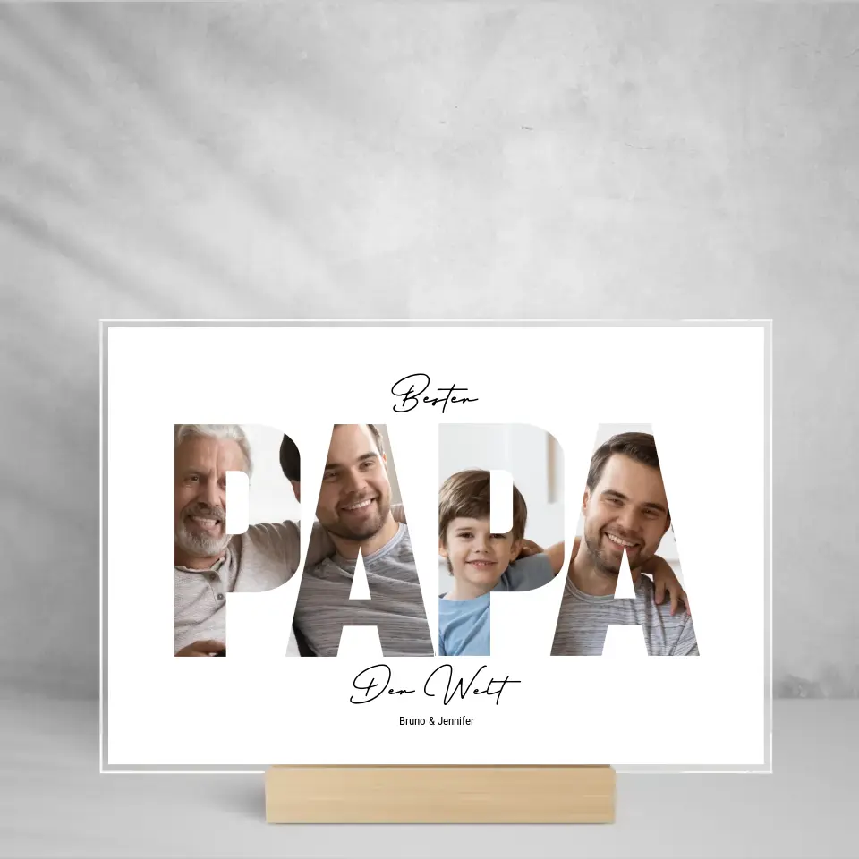 PAPA - Fotoaufsteller aus Glas