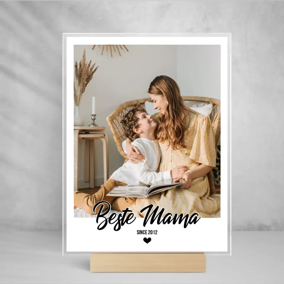 Mama - Fotoaufsteller aus Glas