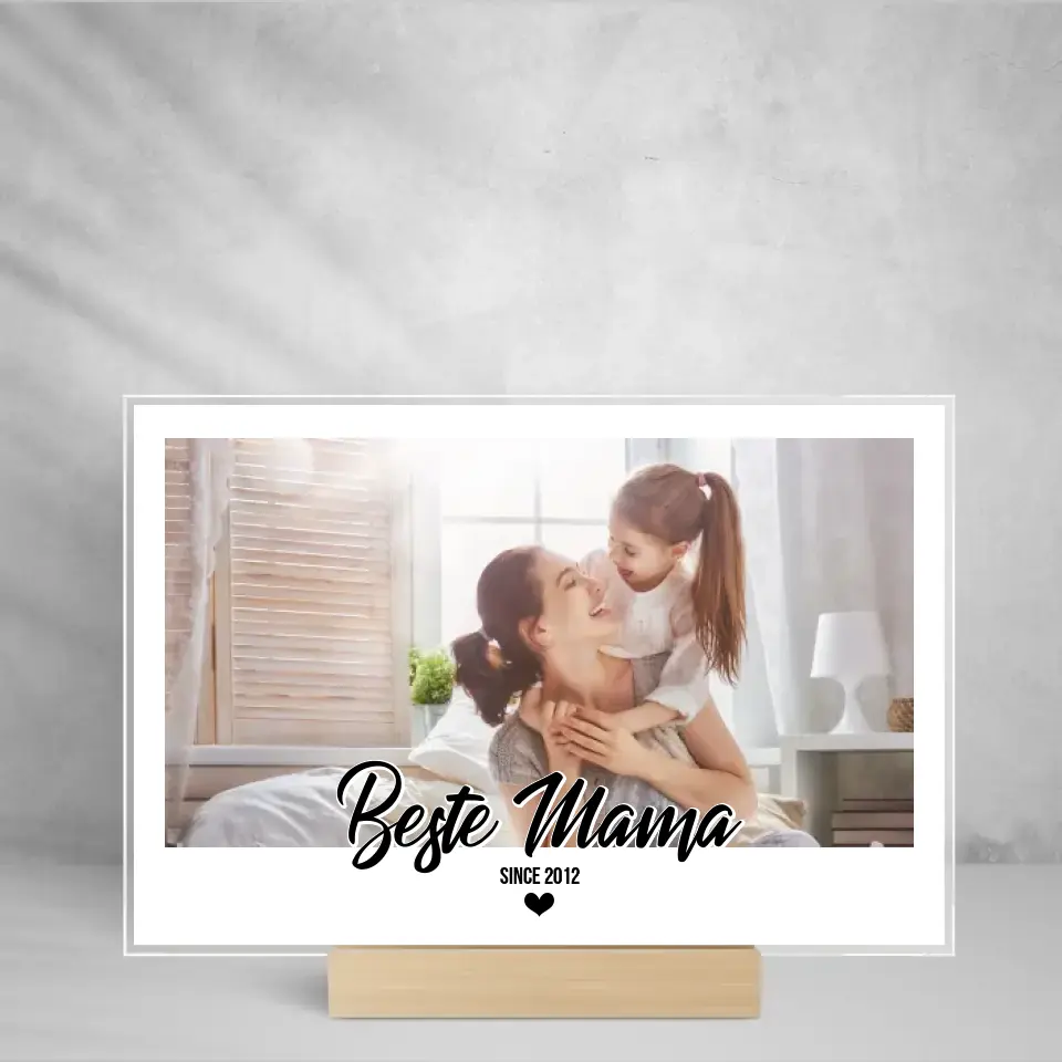 Mama - Fotoaufsteller aus Glas