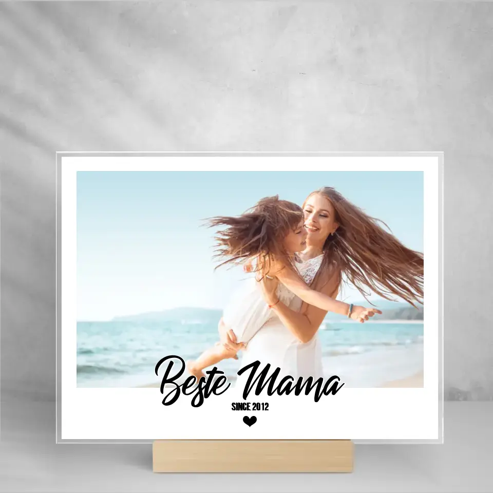 Mama - Fotoaufsteller aus Glas