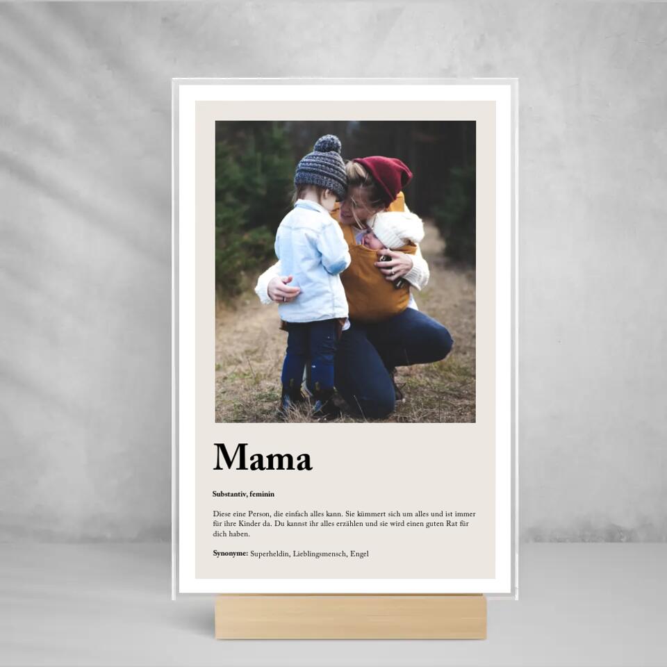 Acryl Cover " Definition Mama "