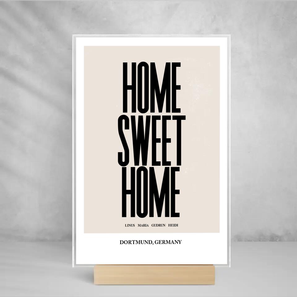 Acryl Cover " Home Sweet Home "